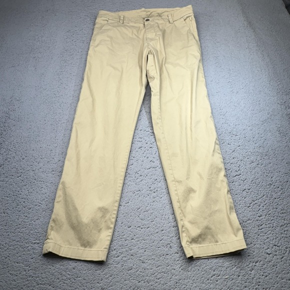 Lululemon Pants Mens 32x30 Tan ABC Performance Chino Stretch Casual Golf Travel - Picture 1 of 13